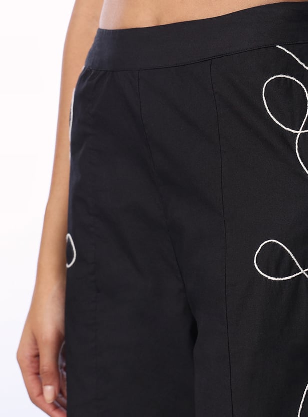 ONLY Embroidered Woven Trousers