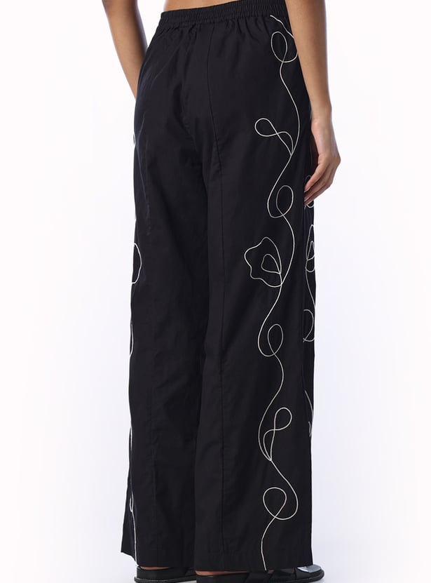 ONLY Embroidered Woven Trousers
