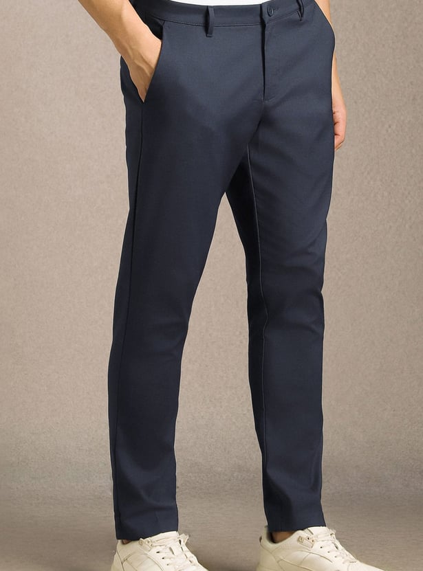 LOUIS PHILIPPE Solid Regular Formal Trousers