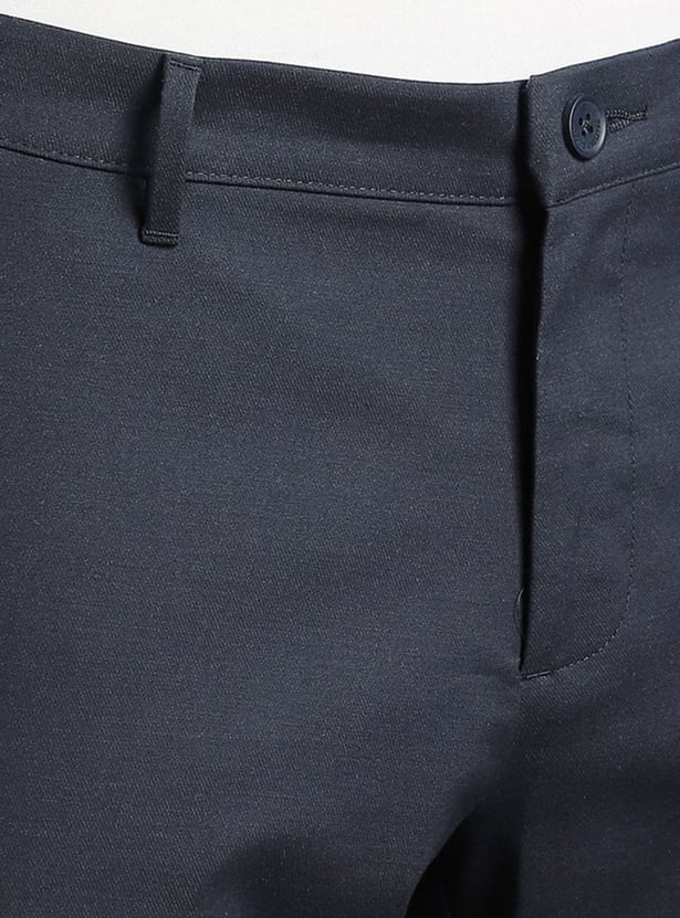 LOUIS PHILIPPE Solid Regular Formal Trousers