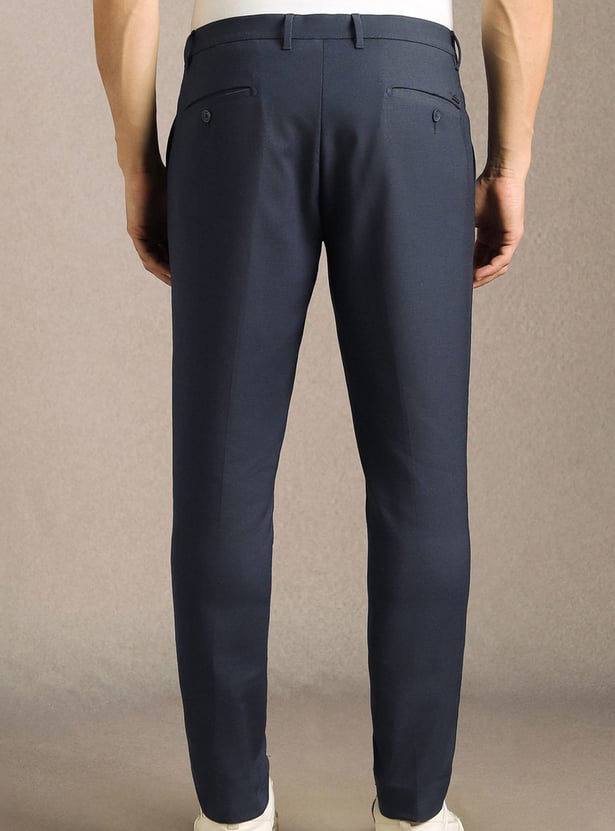 LOUIS PHILIPPE Solid Regular Formal Trousers