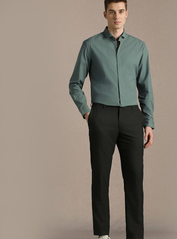 LOUIS PHILIPPE Textured Slim Fit Formal Shirt