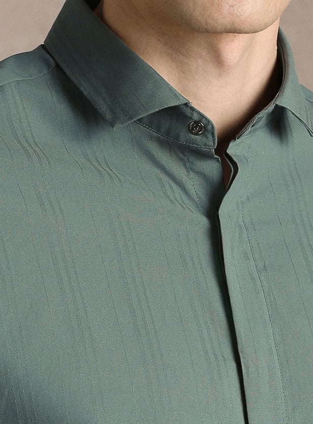 LOUIS PHILIPPE Textured Slim Fit Formal Shirt