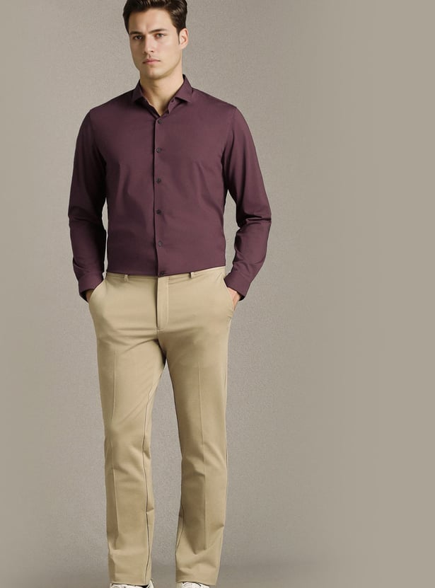 LOUIS PHILIPPE Solid Slim Fit Formal Shirt
