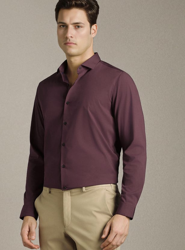 LOUIS PHILIPPE Solid Slim Fit Formal Shirt