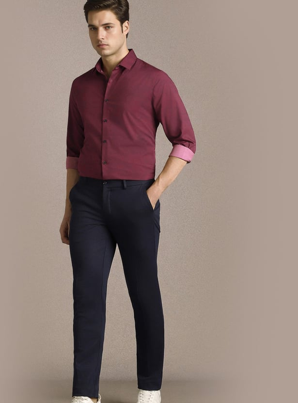 LOUIS PHILIPPE Textured Slim Fit Formal Shirt
