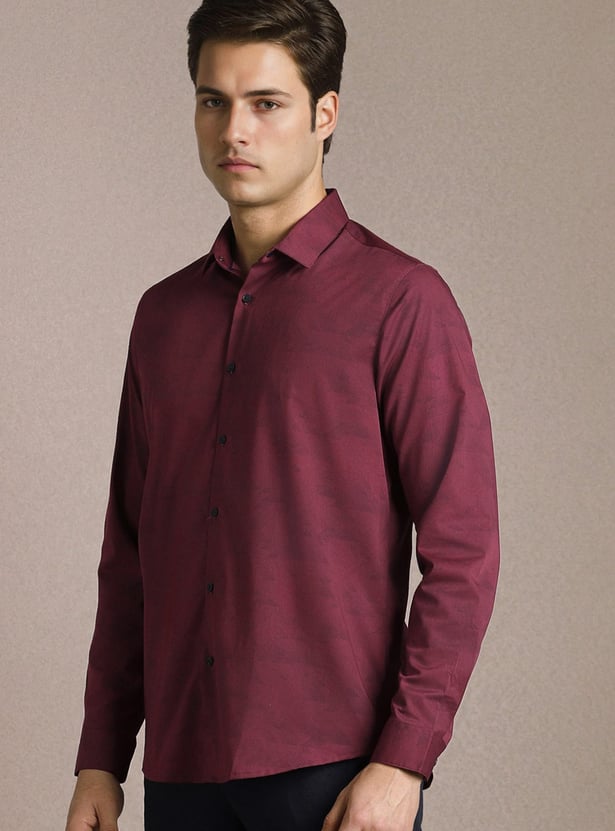 LOUIS PHILIPPE Textured Slim Fit Formal Shirt