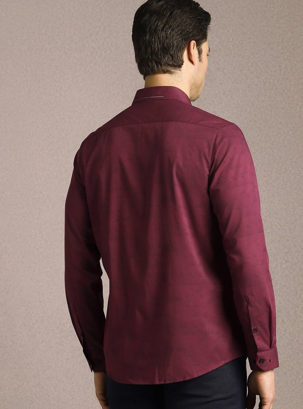 LOUIS PHILIPPE Textured Slim Fit Formal Shirt