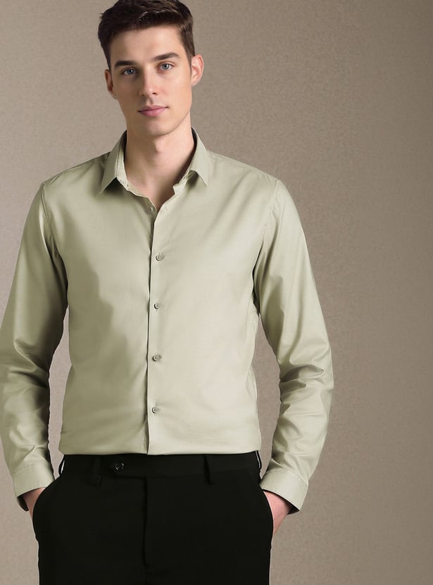 LOUIS PHILIPPE Solid Super Slim Fit Formal Shirt