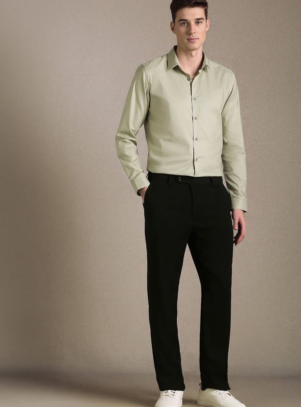 LOUIS PHILIPPE Solid Super Slim Fit Formal Shirt