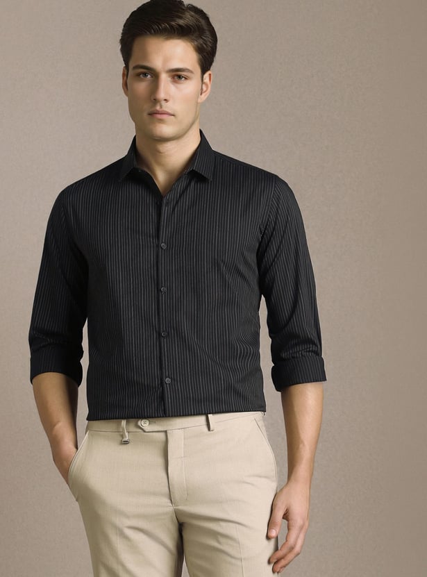 LOUIS PHILIPPE Striped Super Slim Formal Shirt