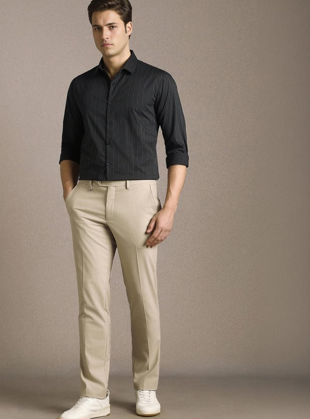 LOUIS PHILIPPE Striped Super Slim Formal Shirt