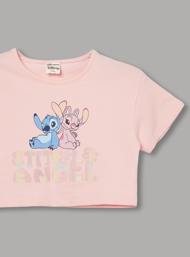 FAME FOREVER Girls Stitch and Angel Dress with T-shirt