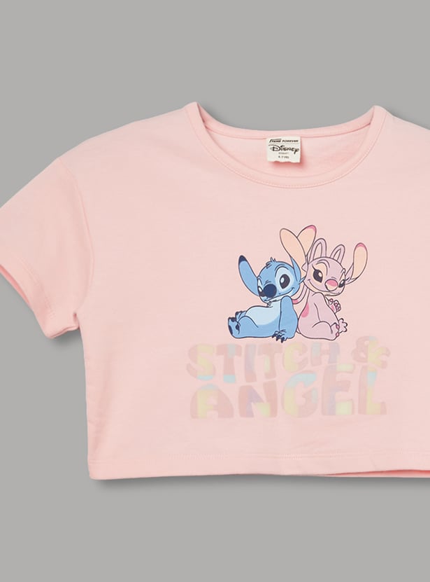 FAME FOREVER Girls Stitch and Angel Dress with T-shirt