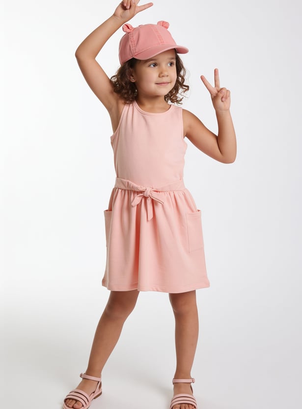 FAME FOREVER Girls Stitch and Angel Dress with T-shirt