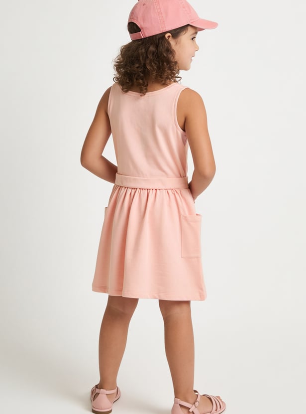 FAME FOREVER Girls Stitch and Angel Dress with T-shirt