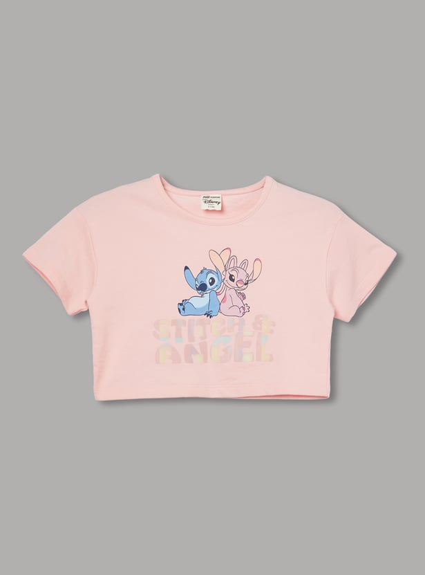 FAME FOREVER Girls Stitch and Angel Dress with T-shirt