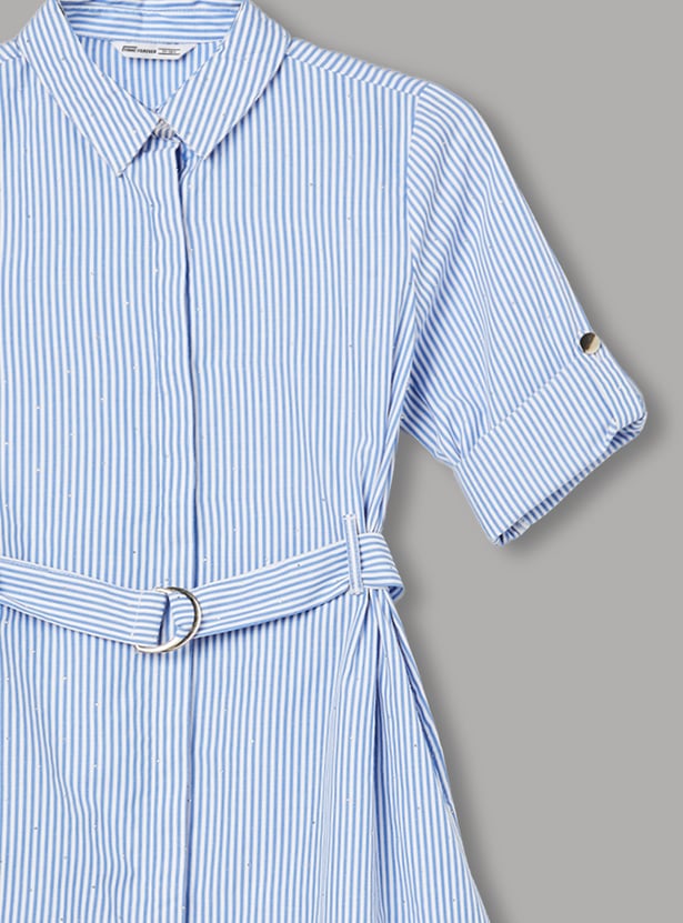 FAME FOREVER Girls Striped Dress