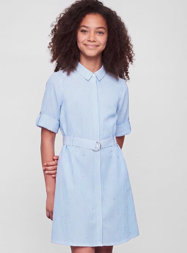 FAME FOREVER Girls Striped Dress