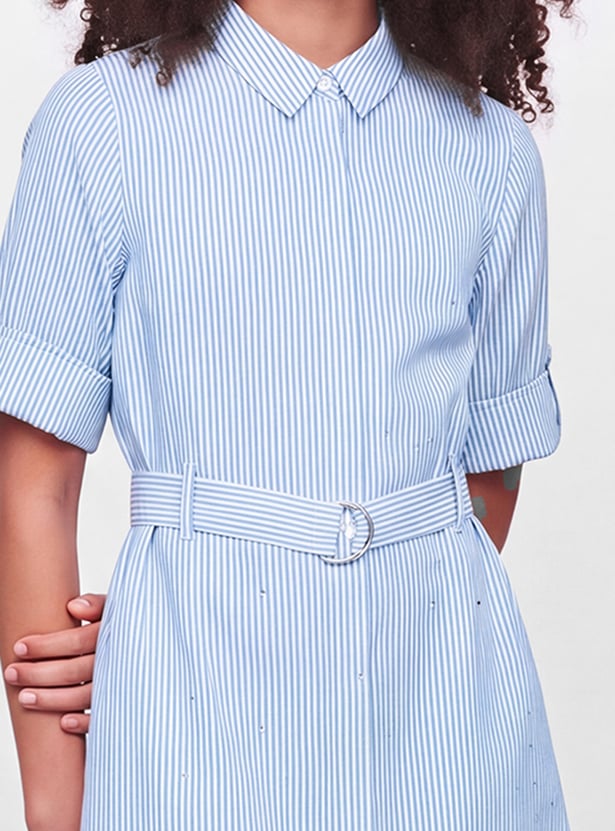 FAME FOREVER Girls Striped Dress