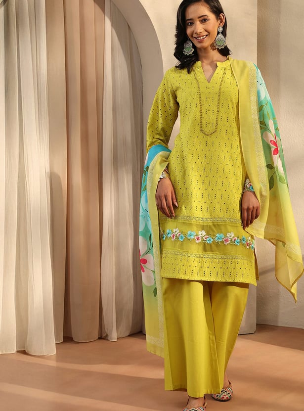 LIBAS Embroidered Kurta Set