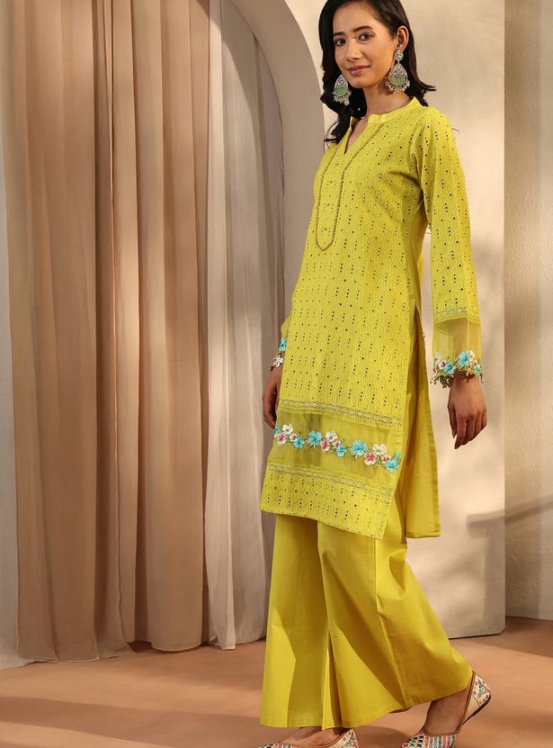 LIBAS Embroidered Kurta Set