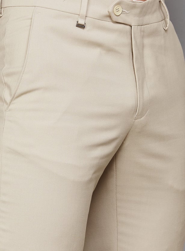 VAN HEUSEN Solid Slim Straight Formal Trouser