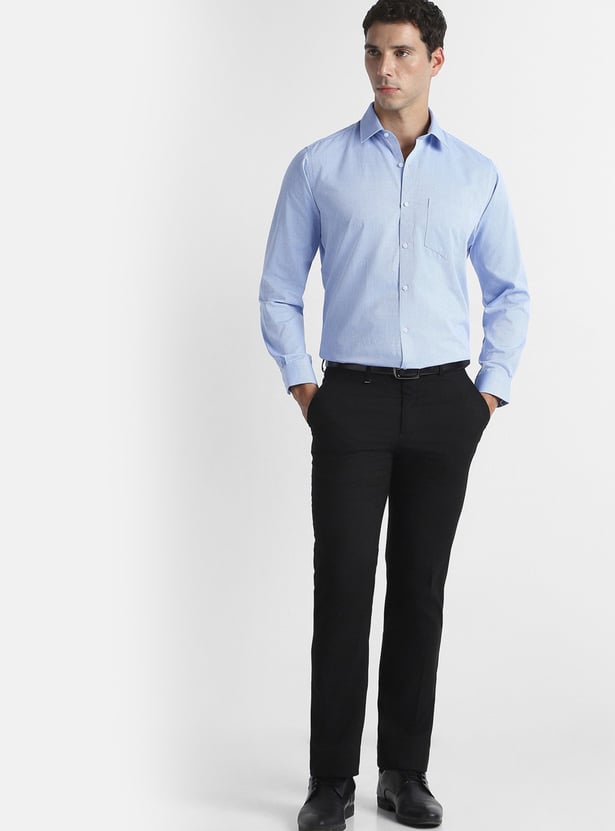 VAN HEUSEN Textured Regular Fit Formal Shirt