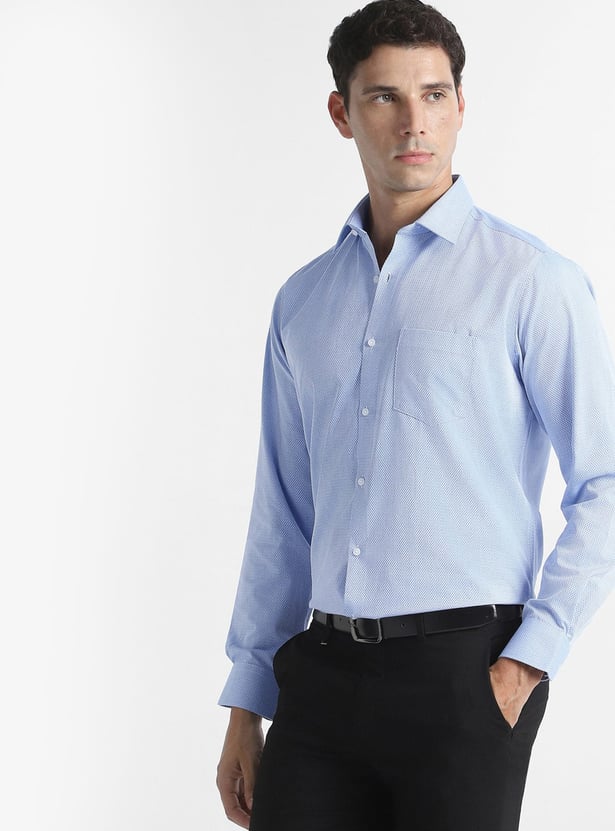 VAN HEUSEN Textured Regular Fit Formal Shirt