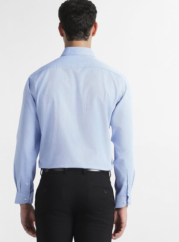 VAN HEUSEN Textured Regular Fit Formal Shirt