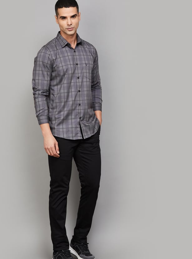 ALLEN SOLLY Checked Slim Fit Shirt