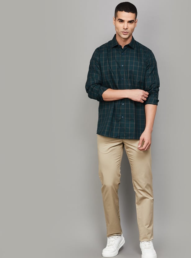 LP SPORT Solid Slim Tapered Trousers