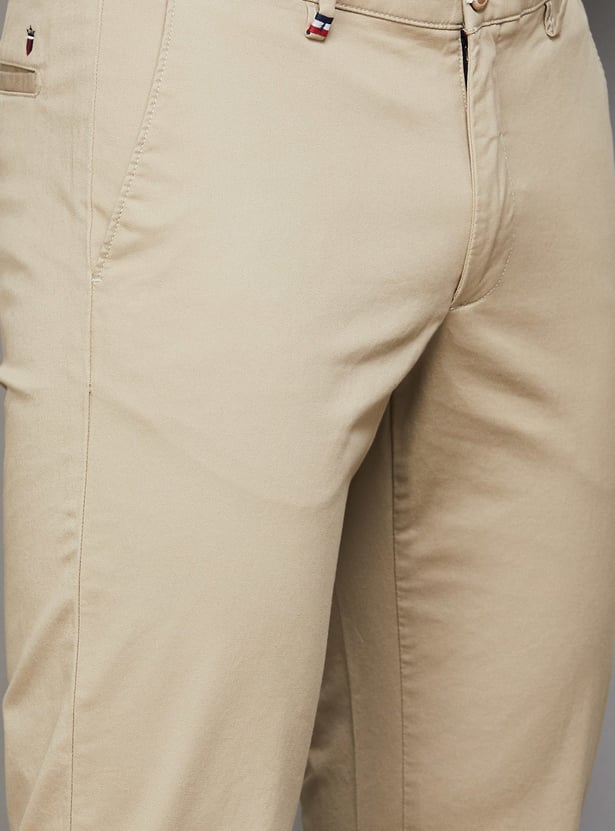 LP SPORT Solid Slim Tapered Trousers