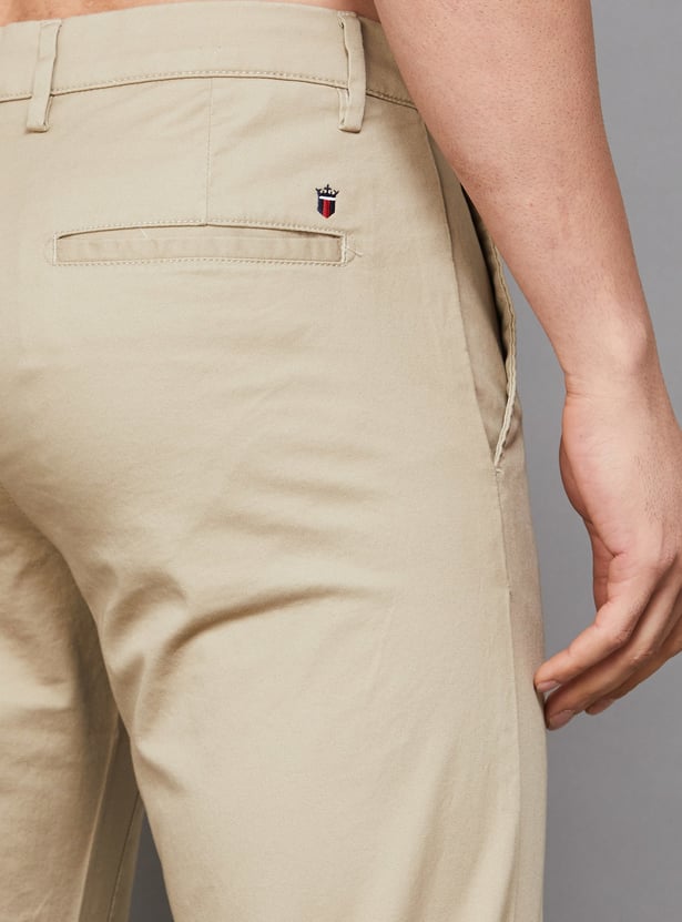 LP SPORT Solid Slim Tapered Trousers