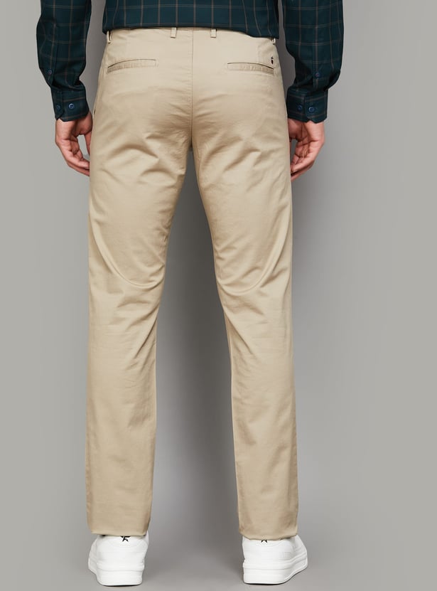 LP SPORT Solid Slim Tapered Trousers