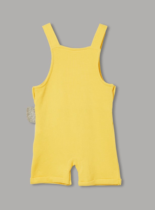 FAME FOREVER Boys' Elephant-Print T-shirt with Dungaree Set
