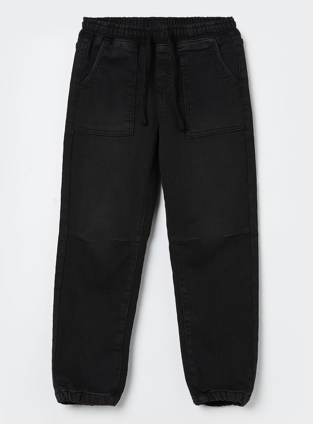 FAME FOREVER Boys Medium Wash Jogger Jeans