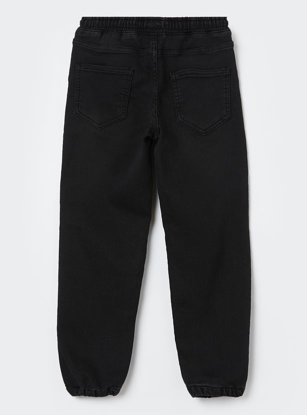 FAME FOREVER Boys Medium Wash Jogger Jeans
