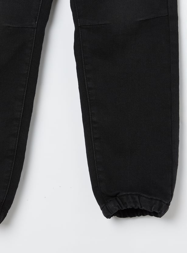 FAME FOREVER Boys Medium Wash Jogger Jeans