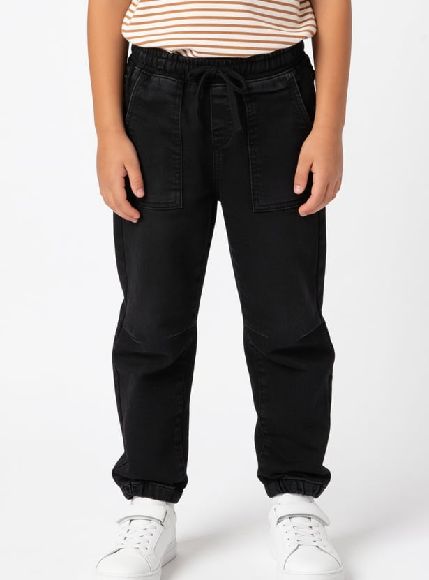 FAME FOREVER Boys Medium Wash Jogger Jeans
