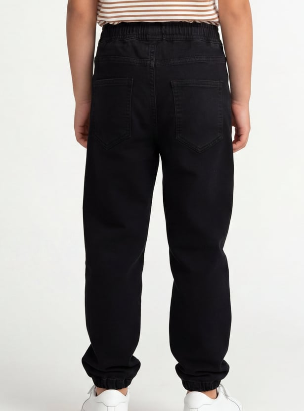 FAME FOREVER Boys Medium Wash Jogger Jeans