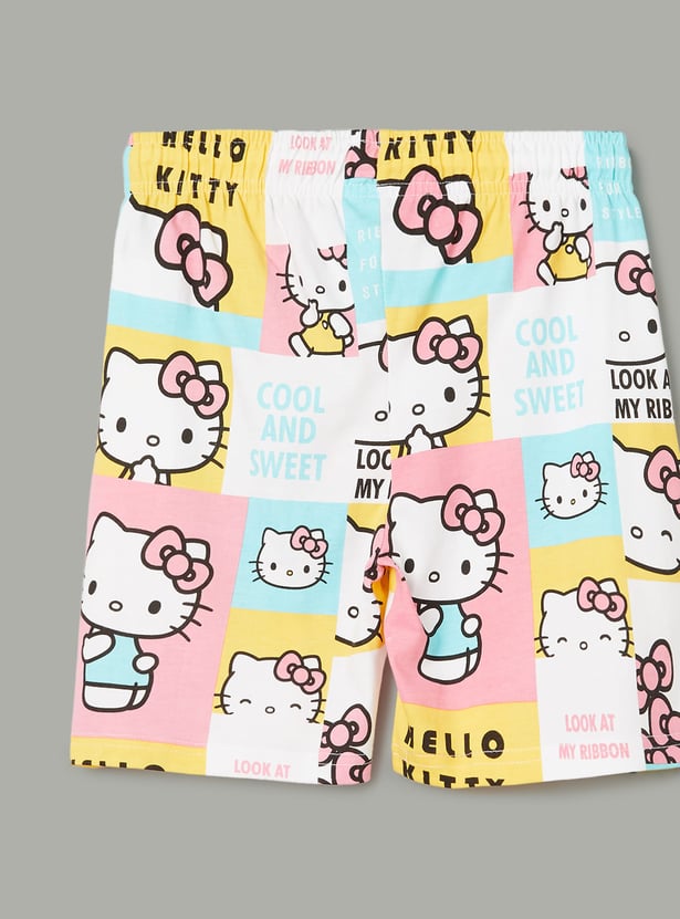 KIDSVILLE Girls Hello Kitty Print Shorts