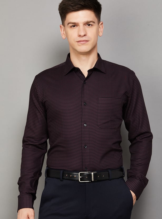 PARK AVENUE Woven Slim Fit Formal Shirt