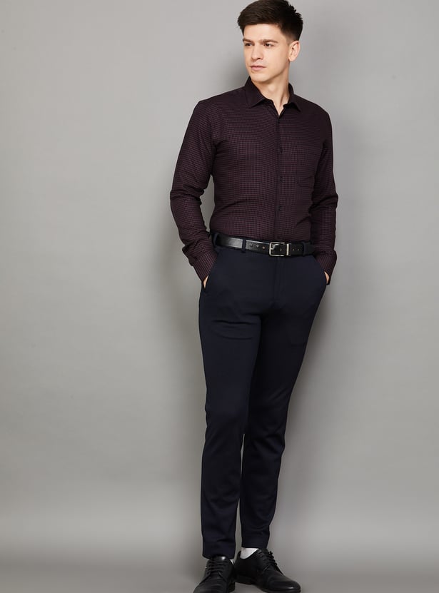 PARK AVENUE Woven Slim Fit Formal Shirt