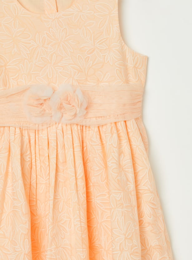 FAME FOREVER Girls Floral Print Dress