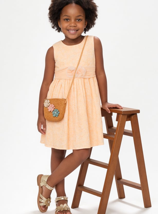 FAME FOREVER Girls Floral Print Dress