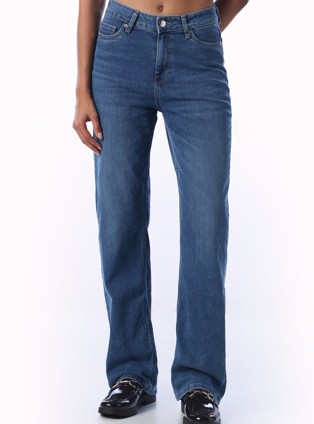 ONLY Solid Straight Fit Jeans