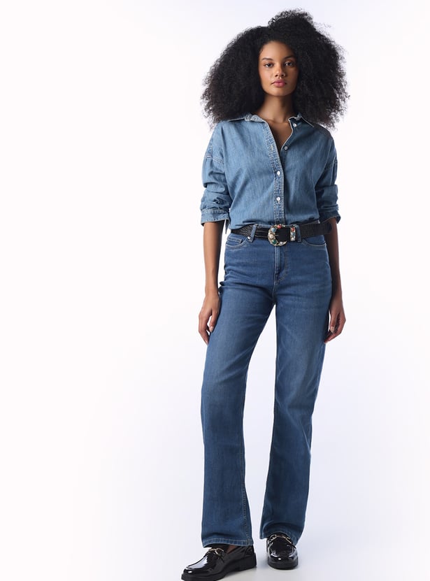 ONLY Solid Straight Fit Jeans