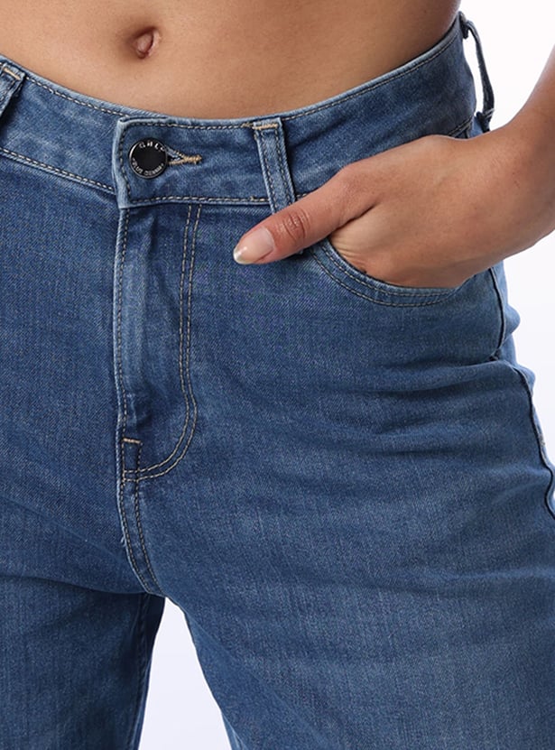 ONLY Solid Straight Fit Jeans