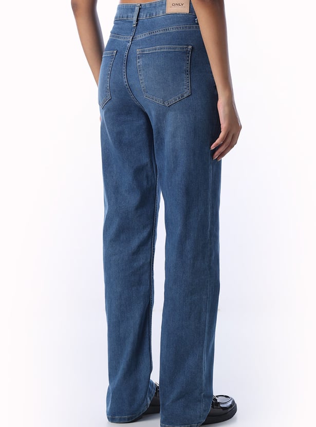 ONLY Solid Straight Fit Jeans